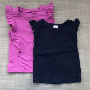 BOGO 2x Gap sleeveless ruffle shoulder detail tops - 18-24mo